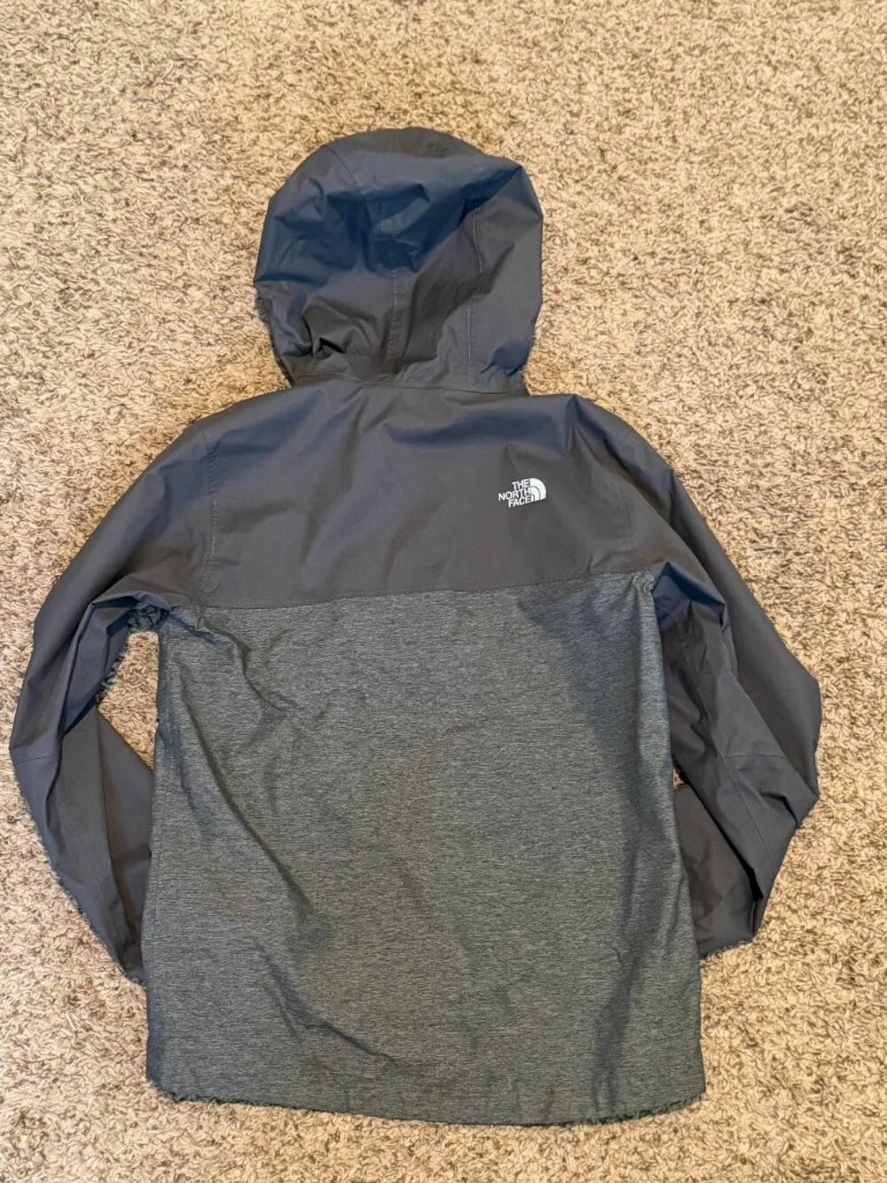 The North Face Boys Small Black Gray Rain Jacket Coat - Picture 2 of 11